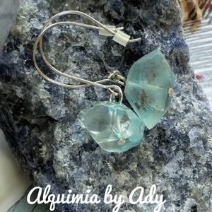 Alquimia Silver and Aqua Earrings